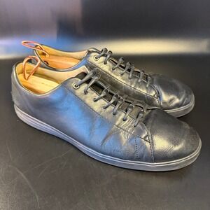 Cole Haan‎ Grand OS Black Leather Mens Sneakers Casual Shoes Size 12M